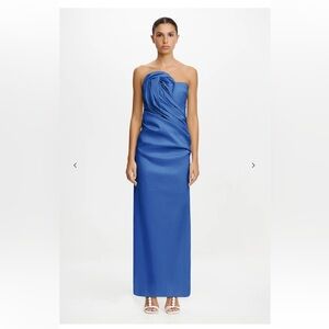Acler Strapless Blue Dress